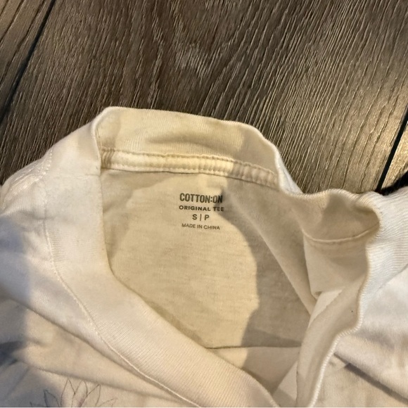 Cotton On Cream Tee with Floral and Moon Design - Picture 3 of 3